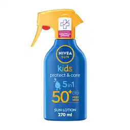 Tesco NIVEA SUN Kids Protect & Care Sun Cream Trigger Spray SPF50 270ml offer