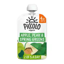 Tesco Piccolo Organic Pear Apple & Spring Greens 100G offer