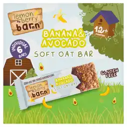 Tesco Lemon Berry Barn Banana & Avocado Soft Oat Bar 6 x 23g offer
