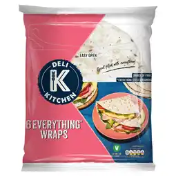 Asda Deli Kitchen 6 Everything Wraps 366g offer