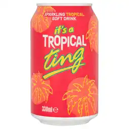 Asda Ting Sparkling Tropical Soft Drink 330ml offer