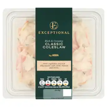 Asda Exceptional by ASDA Classic Coleslaw 300g offer