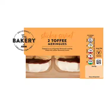 Asda The BAKERY at ASDA 2 Toffee Meringues offer