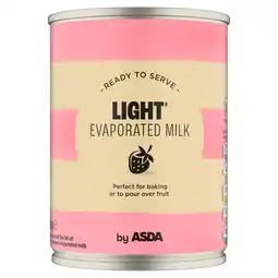 Asda ASDA Light Evaporated Milk 410g offer