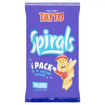 Iceland Tayto Salt 'N' Vinegar Flavour Spirals 6 x 16g offer