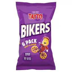 Iceland TAYTO Bikers Spicy Flavour Corn Snacks 6 x 16g offer
