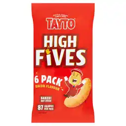 Iceland Tayto High Fives Bacon Flavour Corn Snacks 6 x 17g offer