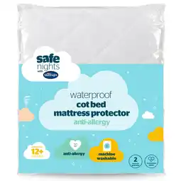 Tesco Silent Night Quilted Cotbed Protector offer