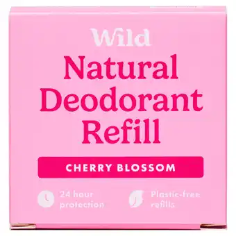 Tesco Wild Natural Deodorant Refill Cherry Blossom 40g offer