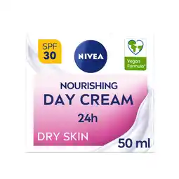 Tesco NIVEA Nourishing Day Cream Moisturiser SPF30 50ml offer