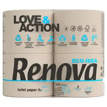 Tesco Renova Love & Action Toilet Paper 4 Rolls offer