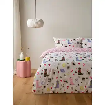 Asda George Home Cowboy Graphic Easycare Reversible Duvet Set - King offer