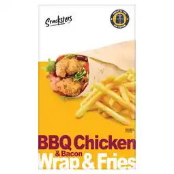 Iceland Snacksters BBQ Chicken and Bacon Wrap & Fries 286g offer
