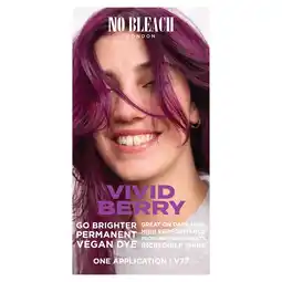 Tesco BLEACH LONDON VIVID BERRY PERMANENT HAIR COLOUR KIT offer