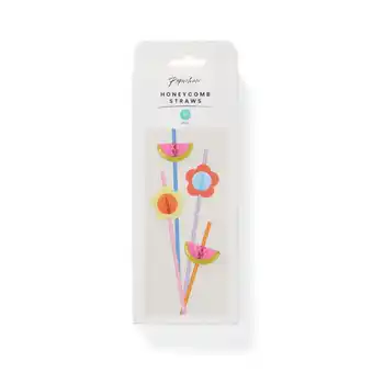 Tesco Paperchase honeycomb Straws 10pk offer