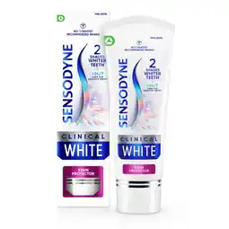 Tesco Sensodyne Clinical White Stain Protector Toothpaste 75ml offer