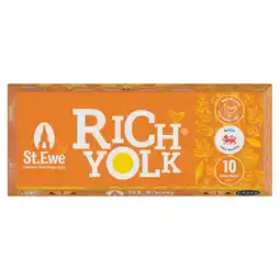 Morrisons St Ewe Rich Yolk Mixed Weight Free Range Eggs offer