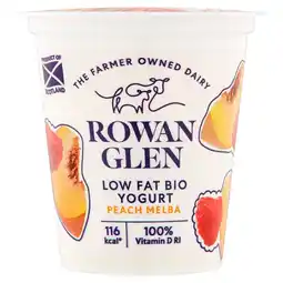 Morrisons Rowan Glen Low Fat Bio Peach Melba Yogurt offer