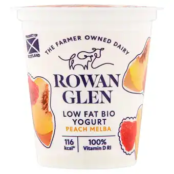 Morrisons Rowan Glen Low Fat Bio Peach Melba Yogurt offer