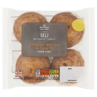 Morrisons Market Street Deli Smoked Cheese & Bacon Pork Pies offer