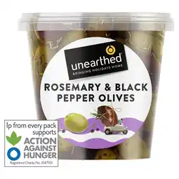 Morrisons Unearthed Rosemary And Black Pepper Olives Bucket 342g offer
