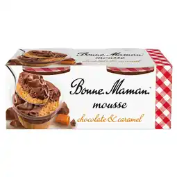Morrisons Bonne Maman Chocolate & Caramel Mousse 2 x 70g offer