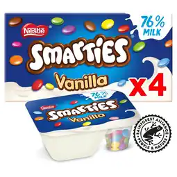 Morrisons Smarties Split Pot Vanilla Yoghurt 4x107g offer
