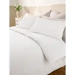 Asda At Home with Stacey Solomon White Daisy Embroidered 100% Cotton Duvet Set - Double offer