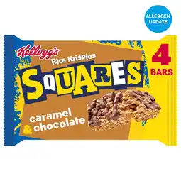 Iceland Kellogg's Rice Krispies Squares Curious Caramel & Chocolate Snack Bars 4x36g offer