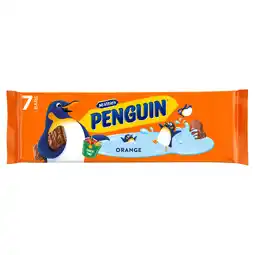 Iceland McVitie's Penguin Orange Biscuit Bar 7 x 24.6g, 172g offer
