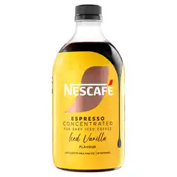 Iceland Nescafe Iced Coffee Espresso Concentrated Vanilla Flavour 500ml offer