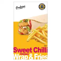 Iceland Snacksters Sweet Chilli Chicken Wrap & Fries 278g offer