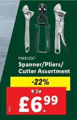 Lidl PARKSIDE Spanner/Pliers/Cutter Assortment offer