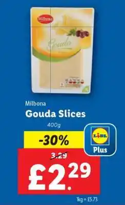 Lidl Milbona Gouda Slices offer
