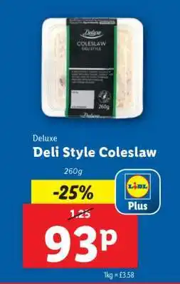 Lidl Deluxe Deli Style Coleslaw offer