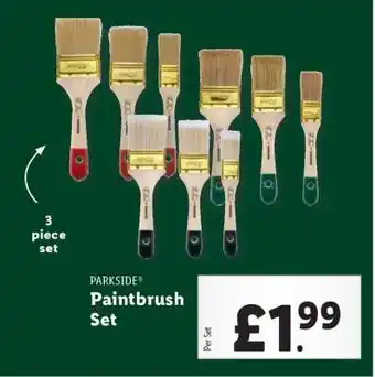 Lidl PARKSIDE Paintbrush Set offer