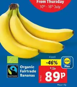 Lidl Organic Fairtrade Bananas offer