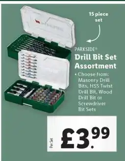 Lidl PARKSIDE Drill Bit Set Assortment offer