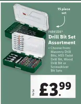 Lidl PARKSIDE Drill Bit Set Assortment offer