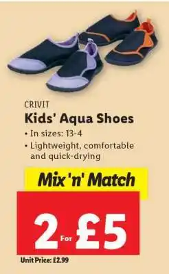 Lidl CRIVIT Kids' Aqua Shoes offer
