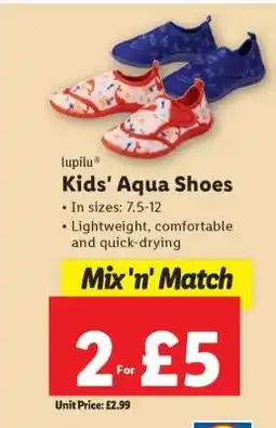 Lidl Kids' Aqua Shoes offer