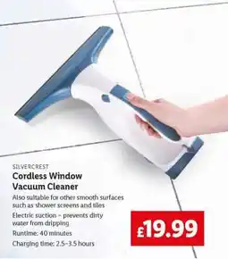 Lidl Cordless Window Vacuum Cleaner offer