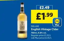 Lidl DELUXE English Vintage Cider offer