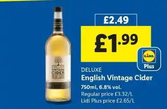 Lidl DELUXE English Vintage Cider offer