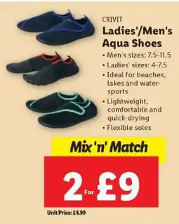 Lidl CRIVIT Ladies'/Men's Aqua Shoes offer