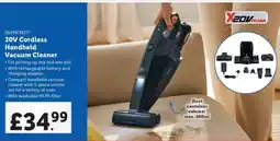 Lidl SILVERCREST 20V Cordless Handheld Vacuum Cleaner offer