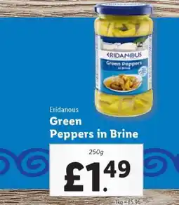 Lidl Eridanous Green Peppers in Brine offer