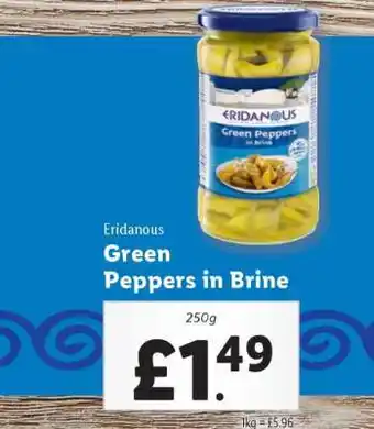 Lidl Eridanous Green Peppers in Brine offer