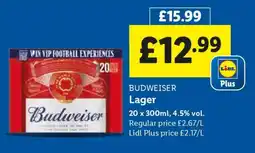Lidl Budweiser Lager offer