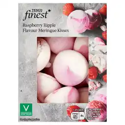 Tesco Tesco Finest Raspberry Ripple Flavour Meringue Kisses 100g offer
